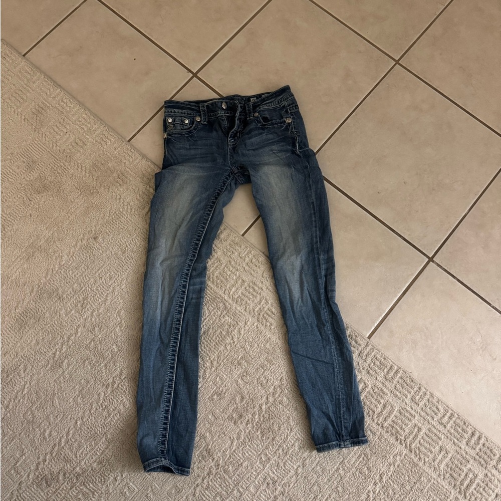 Stylish Blue Embellished Women's Jeans